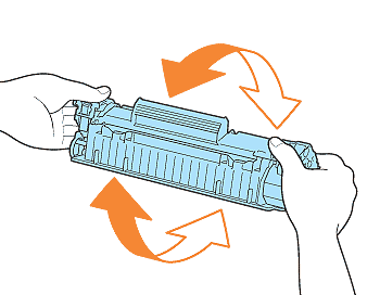 uputstvo - protresite toner da se prah ravnomerno rasporedi