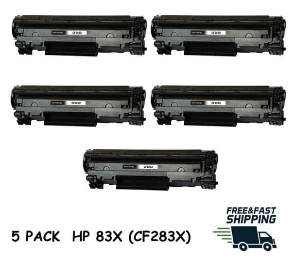 Pakovanje 5 komada - Toner CF283X 83X većeg kapaciteta za HP LaserJet Pro M125 M126 M127 M201 M225 seriju BESPLATNA DOSTAVA
