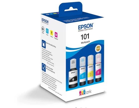 Mastilo original Epson 101 komplet sve 4 boje za L14150, L4150, L4160, L4260, L4266, L4360, L4366, L6160, L6170, L6176, L6190, L6260, L6270, L6276, L6290, L6360, L6370, L6376, L6390